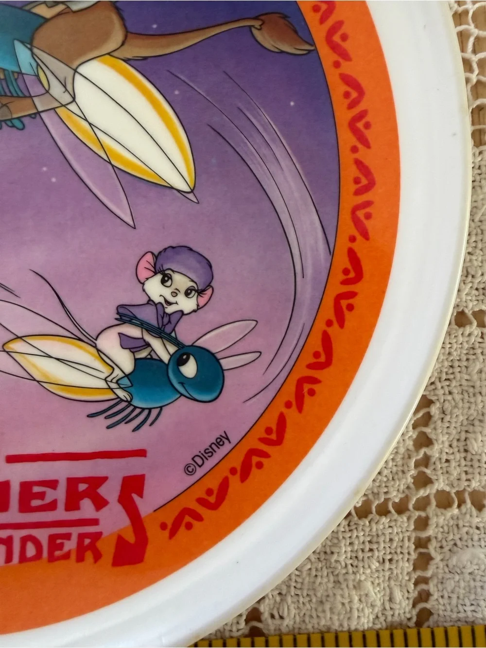Vintage 1990s Disney The Rescuers Down Under Cartoon Movie Plate Kids Children’s